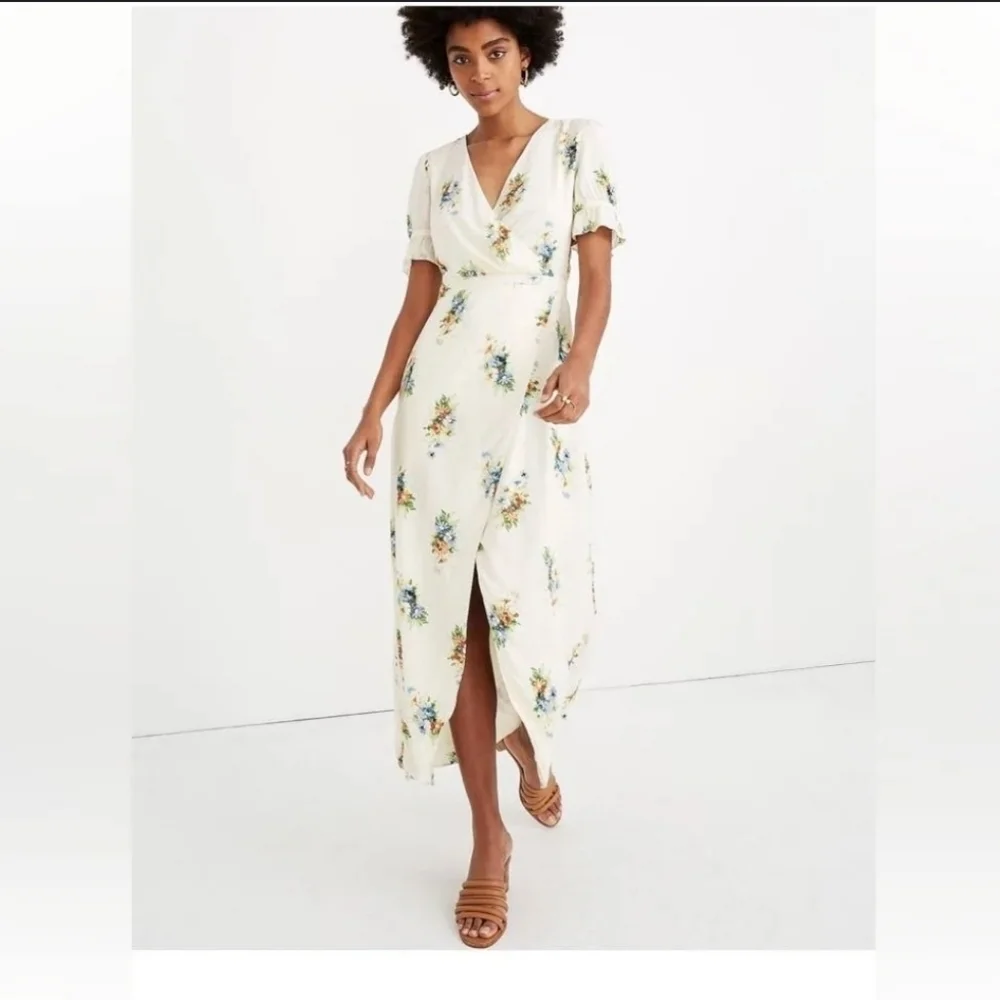 Madewell,  Ruffle-Sleeve Maxi Dress,Classic Corsage, Size 4‎